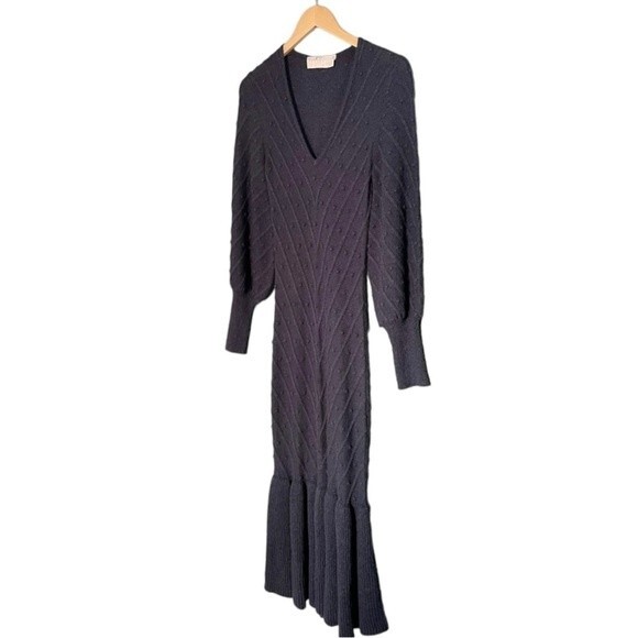 Keepsake The Label Melody Knit Sweater Dress Midnight Blue Midi Size Small US 4 - Picture 7 of 14